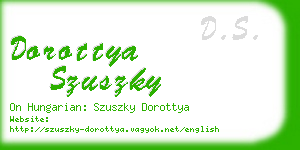 dorottya szuszky business card